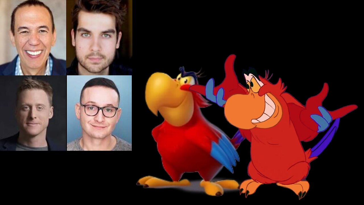 Animated Voice Comparison- Iago (Aladdin)