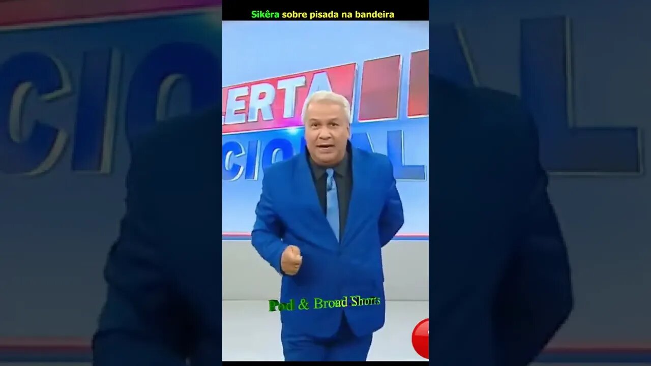 Sikêra sobre pisada na bandeira