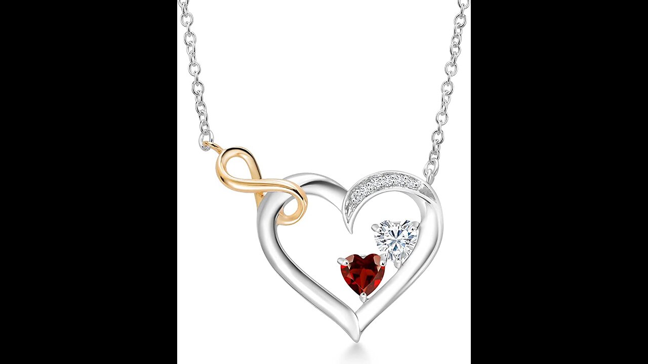 Amazon Collection Sterling Silver Blue and White Diamond Heart Pendant Necklace (12 cttw), 18"