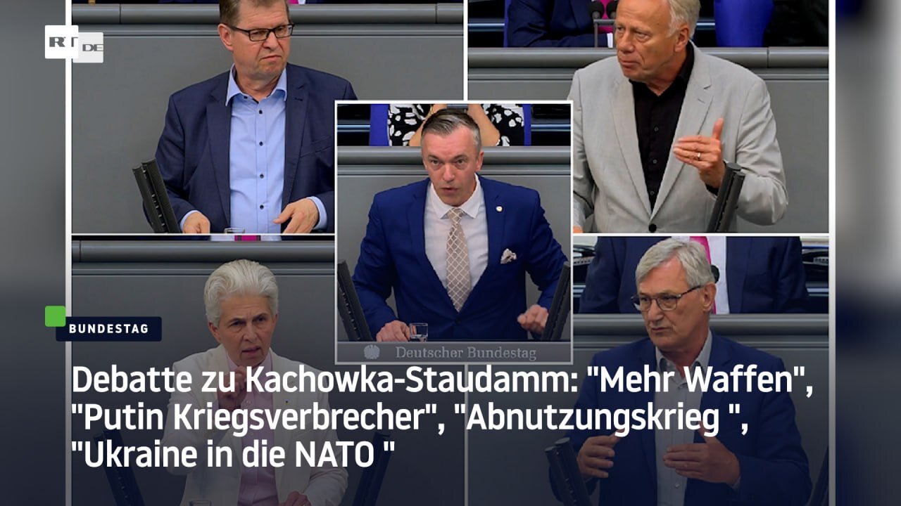 Debatte zu Kachowka-Staudamm: "Mehr Waffen", "Putin Kriegsverbrecher", "Ukraine in die NATO "