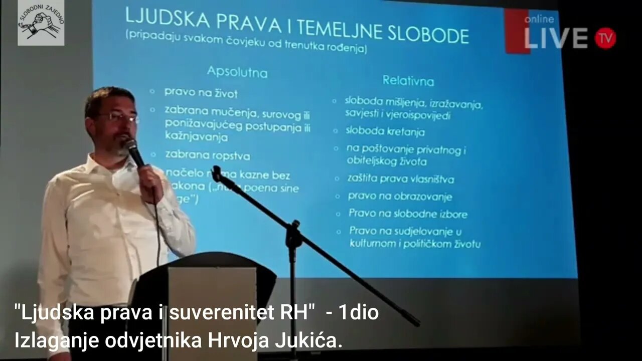 Izlaganje Hvoje Jukić odvj.- "Ljudska prava i suverenitet RH"