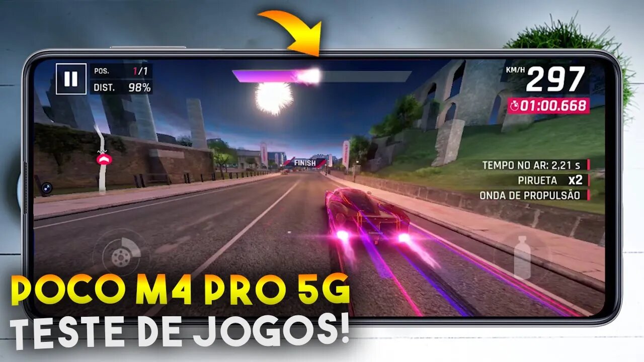 Poco M4 PRO 5G - Teste de JOGOS! COD Mobile, Asphalt 9 e Free Fire será que roda liso?