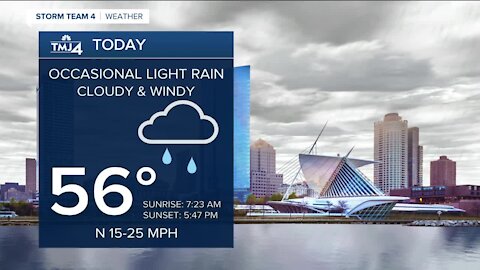 Southeast Wisconsin weather: Cloudy and windy Friday with occasional light rain