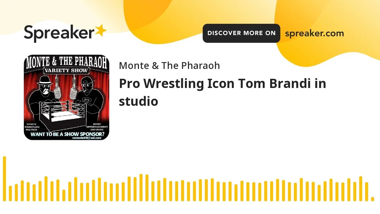 Pro Wrestling Icon Tom Brandi in studio