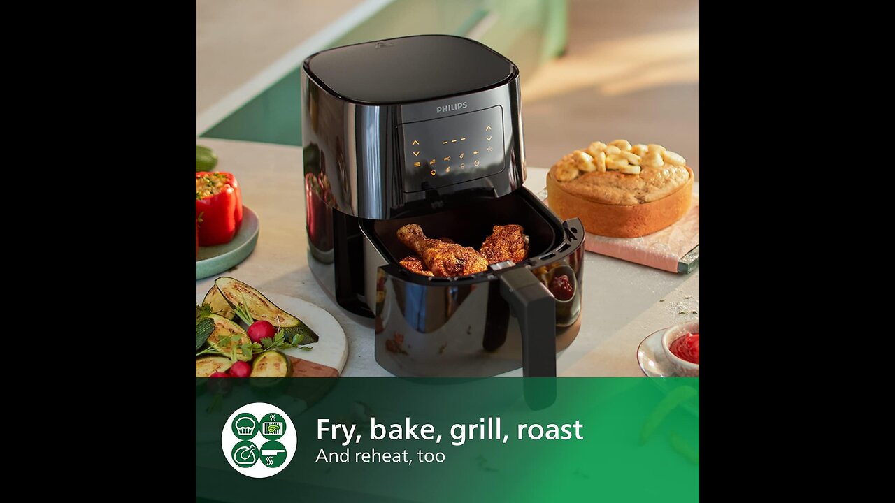 Air Fryer Essential Compact with Rapid Air Technology, 13-in-1 Cooking to Fry, Bake, Grill, Roast