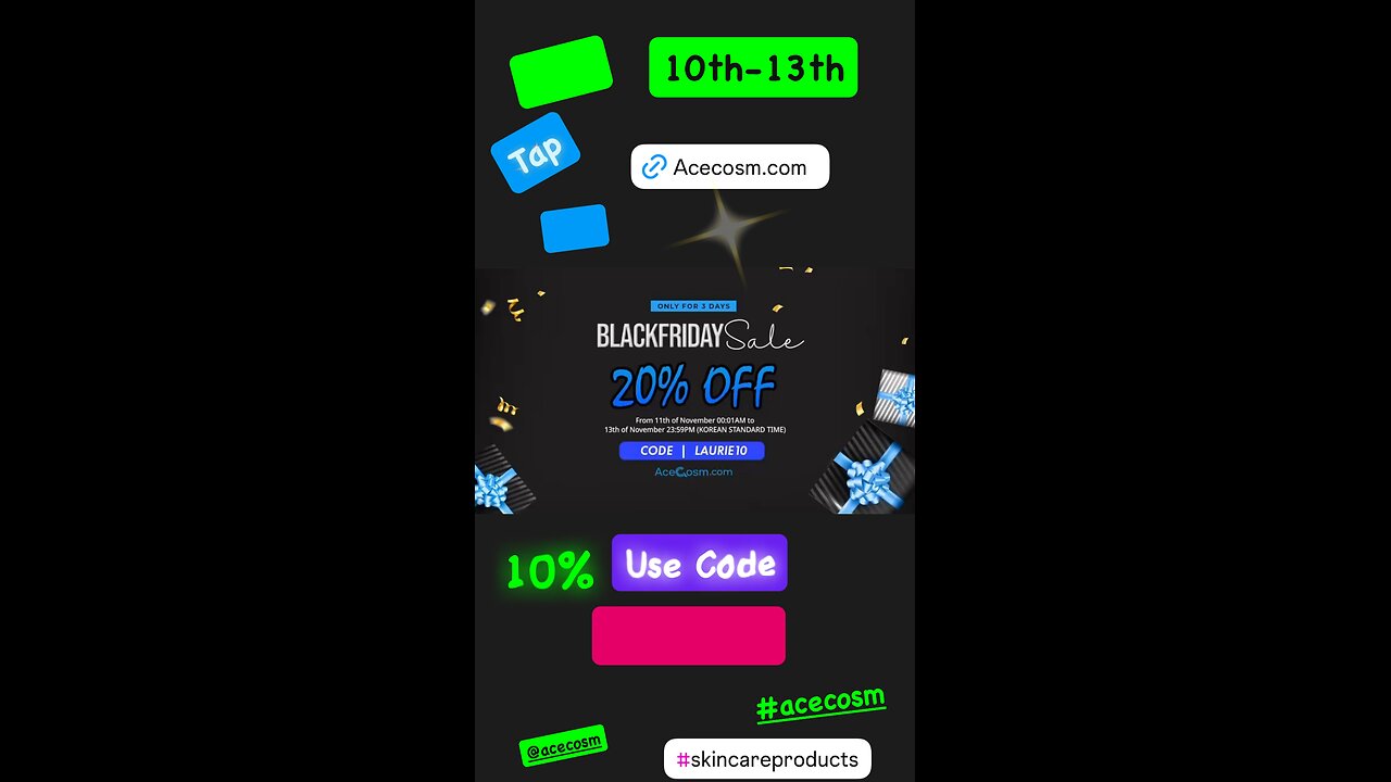 Don't miss out on AceCosm Black Friday 20% Sale ! 🛍️💳