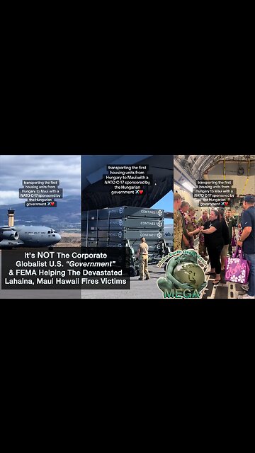 It’s NOT The Corporate Globalist U.S. "Government" & FEMA Helping The Devastated Lahaina, Maui Hawaii Fires Victims