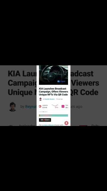 KIA Launches Unique NFTs Via QR Code #cryptomash #cryptomashnews #cryptonews #viralvideo2022