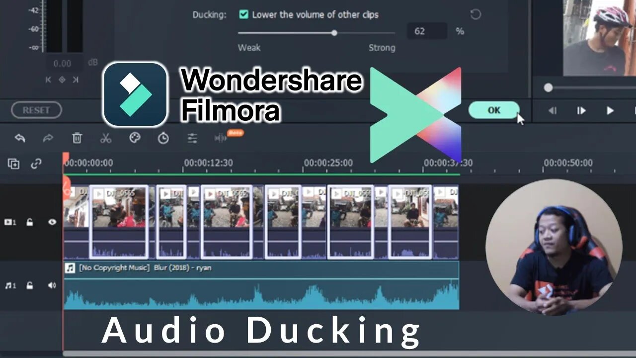 Tutorial Filmora-X Audio Ducking, Edit Backsound Jadi Lebih Mudah @Wondershare Filmora Video Editor