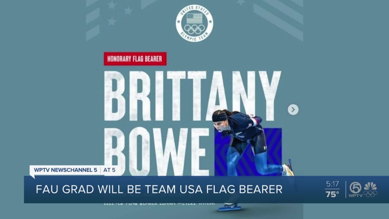 FAU graduate Brittany Bowe will be flag bearer at Beijing Olympics