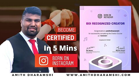 Creator Course - Born on Instagram Certificate🤩😜 #bornoninstagram @instagram @instagramreels2604