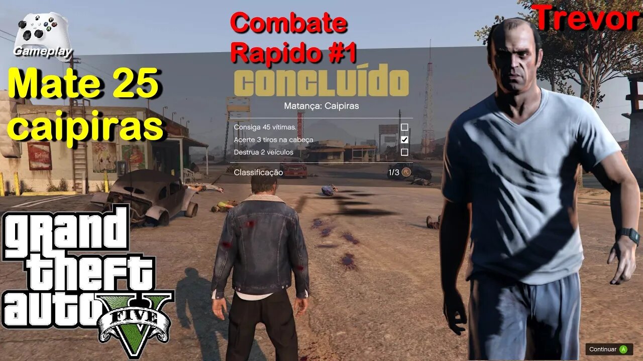 GTA 5 Matança 25 caipiras Combate Rapido #1