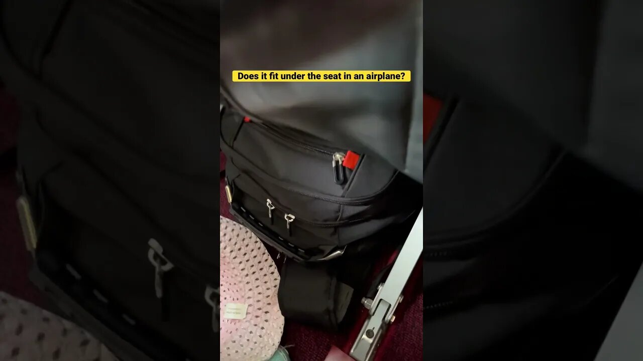 Does the Shraddoo 52L bag fit under the seat on an airplane? #shorts