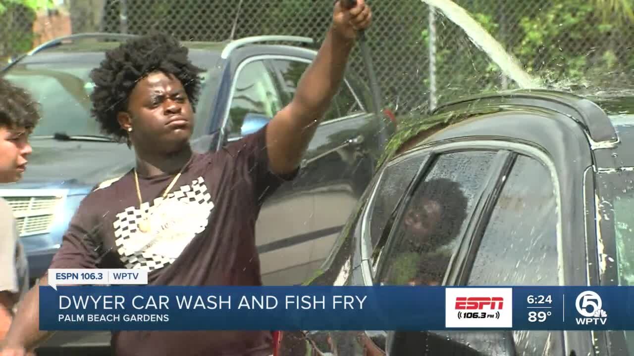 Dwyer football hosts car wash and fish fry