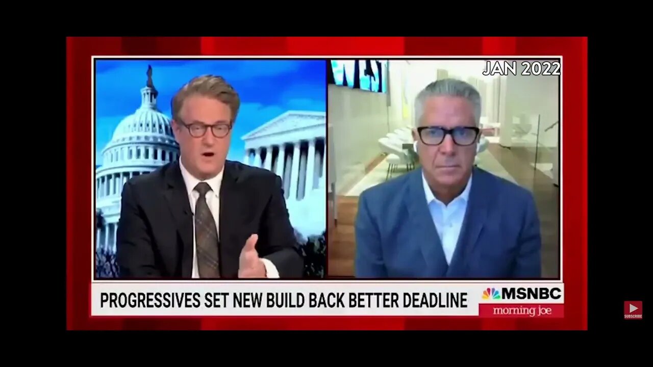 Idiot Joe Scarborough of MSNBC Blames then Thanks Joe Manchin | Joe Biden Fails