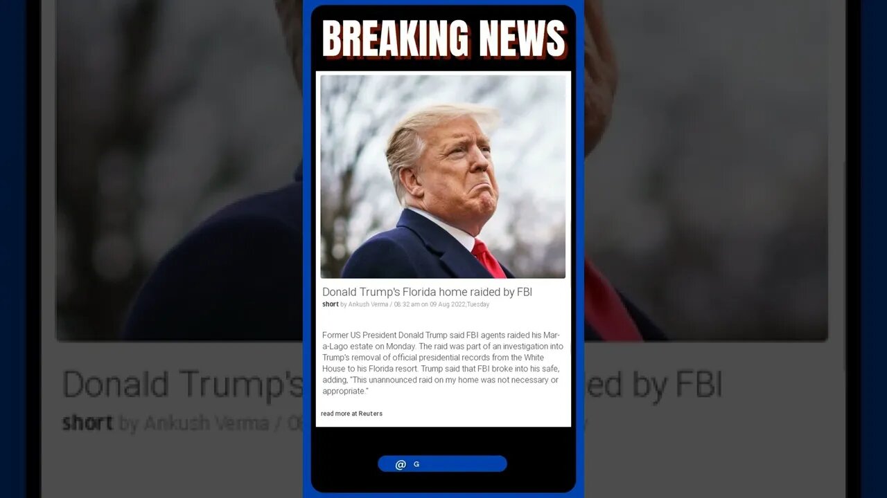 Live News: Donald Trump's Florida home raided by FBI #shorts #news