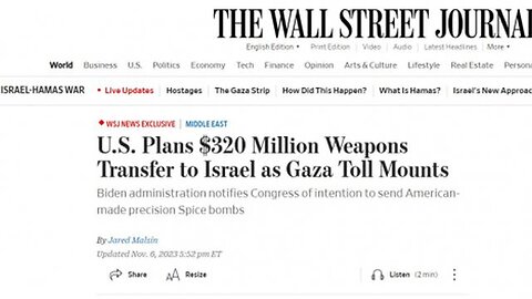 BIDEN SENDS $320M WEAPONS GIFT TO ISRAEL AFTER UN CALLS GAZA 'GRAVEYARD FOR CHILDREN'