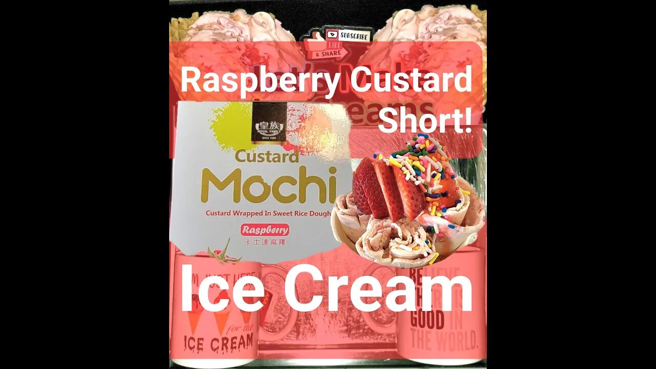 Raspberry Custard Wrapped In Sweet Rice Dough Ice Cream Short!