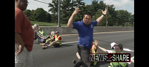 Angry drivers confront climate protesters blocking DC road Saturday