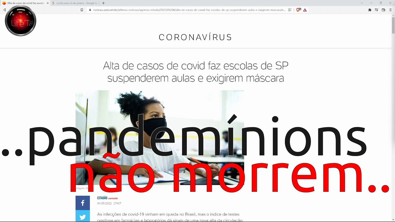 Infecção de COVID aumentam 5% e pandemínions já querem volta de máscaras e fim das aulas