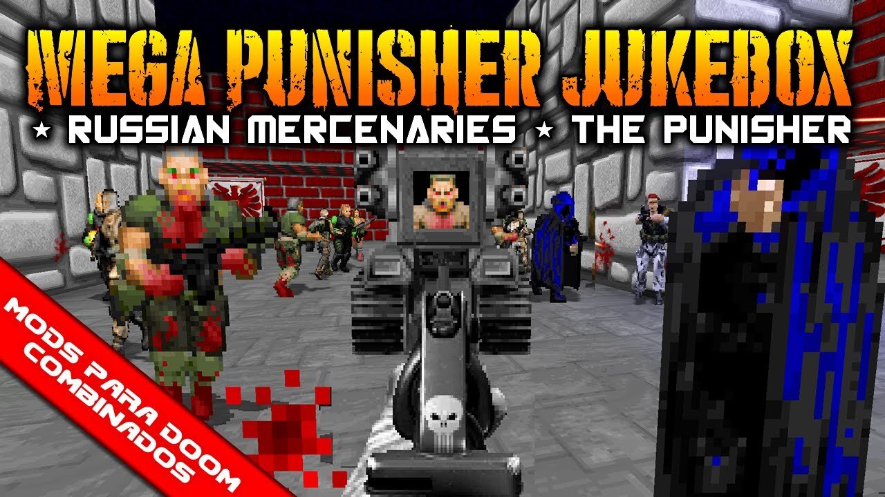Mega Punisher Jukebox for Doom + Russian Mercenaries + The Punisher [Mods para Doom Combinados]