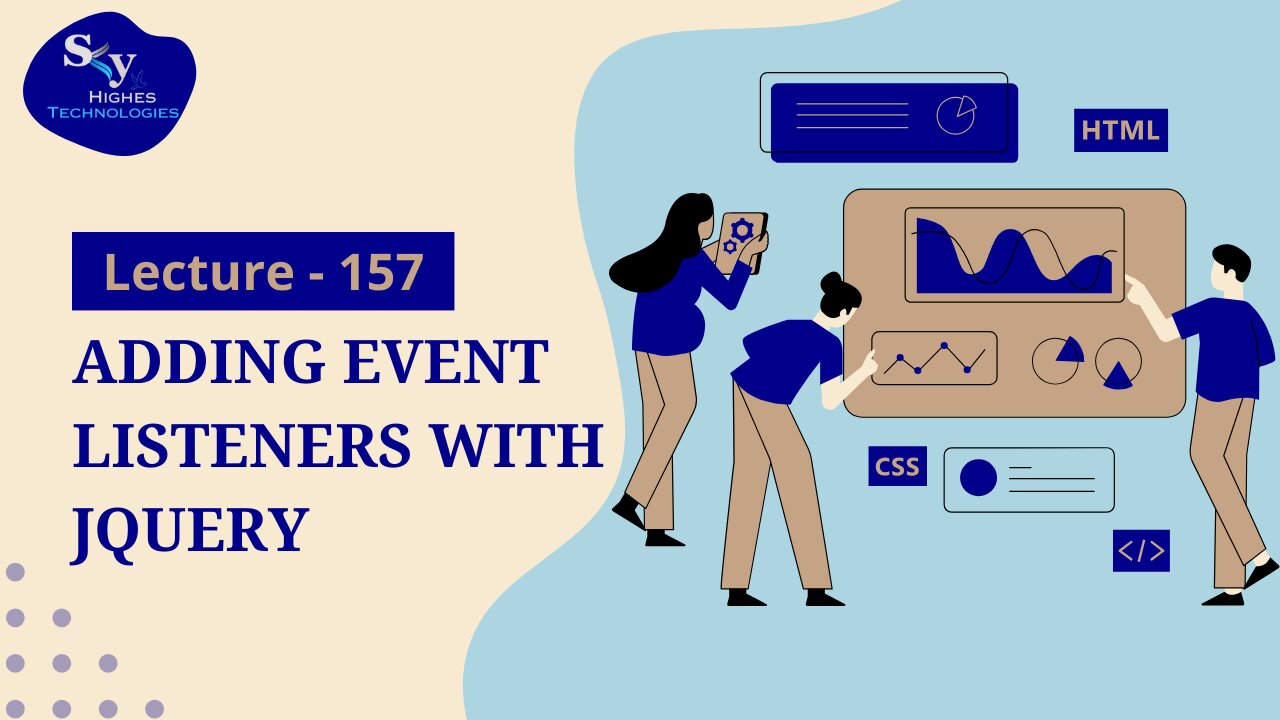 157. Adding Event Listeners with jQuery | Skyhighes | Web Development