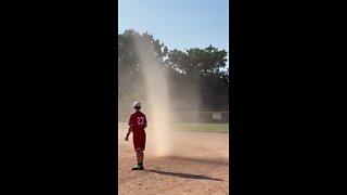 Dust devil in Lenexa, Kansas