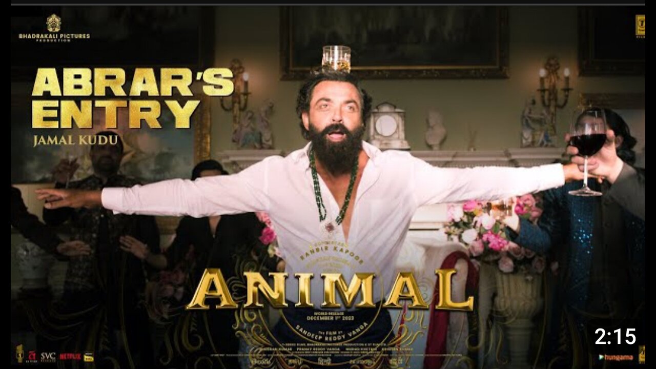 ANIMAL: ABRAR’S ENTRY - JAMAL KUDU | BOBBY DEOL | SANDEEP VANGA | BHUSHAN KUMAR