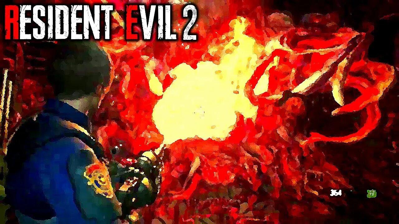 Resident Evil 2 - Leon Kennedy - Boss Fight - William Birkin, Stage 5 G-Virus Mutation