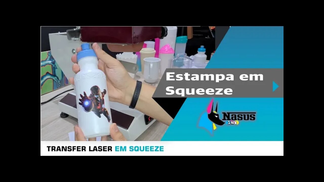 NA PRÁTICA! Estampando em squeeze de plástico