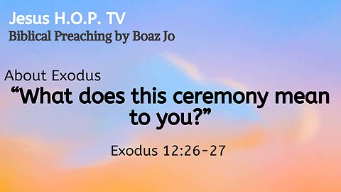 "What does this ceremony mean to you" - Boaz Jo