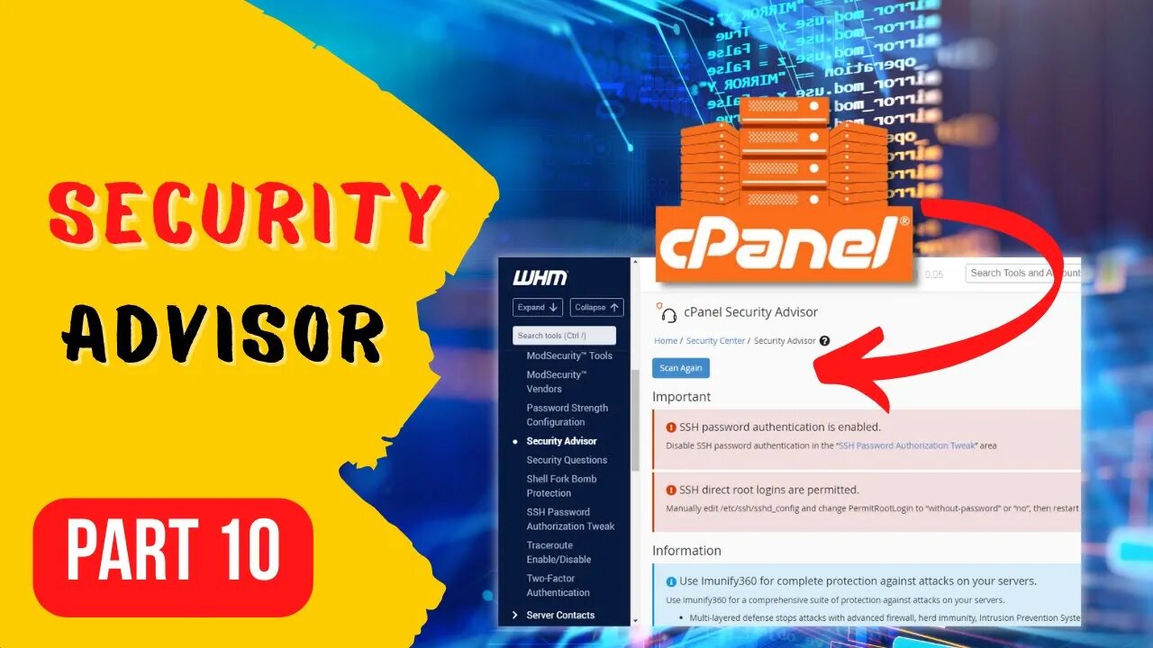 cPanel Security Advisor Tutorial - Make Money Online Course Part 10