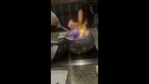 flaming chocolate