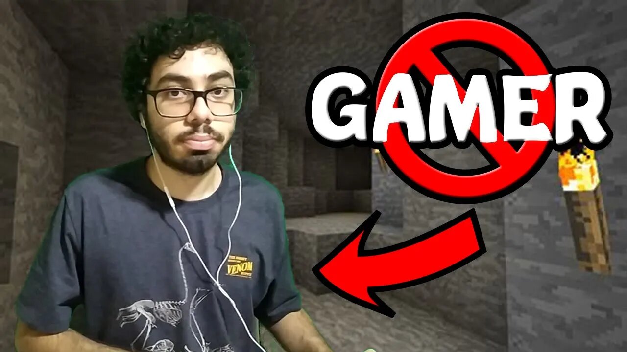 VOCÊ É GAMER? (ou, caverna, doce caverna) - Minecraft #5