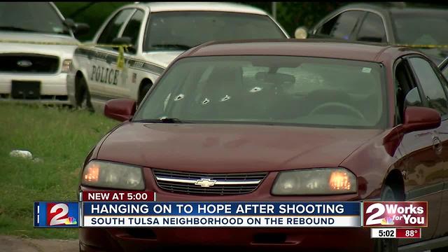 Neighborhood hangs on to hope after shooting