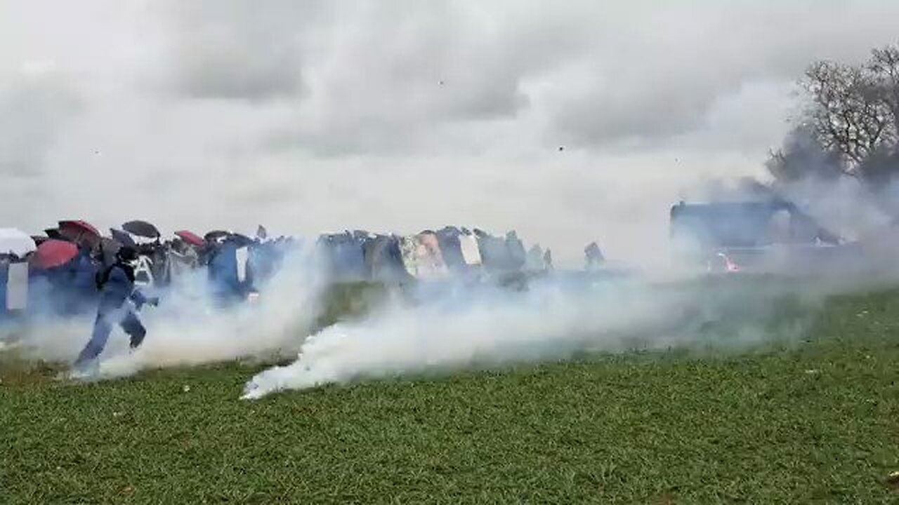 Dozens injured at a violent battle between radical eco-activists and police in Sainte-Soline, France