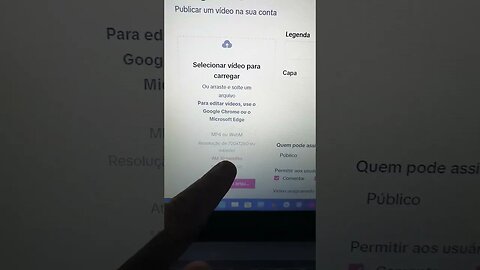 tiktok só permite upload de vídeo até 10 min ... aí complica hein