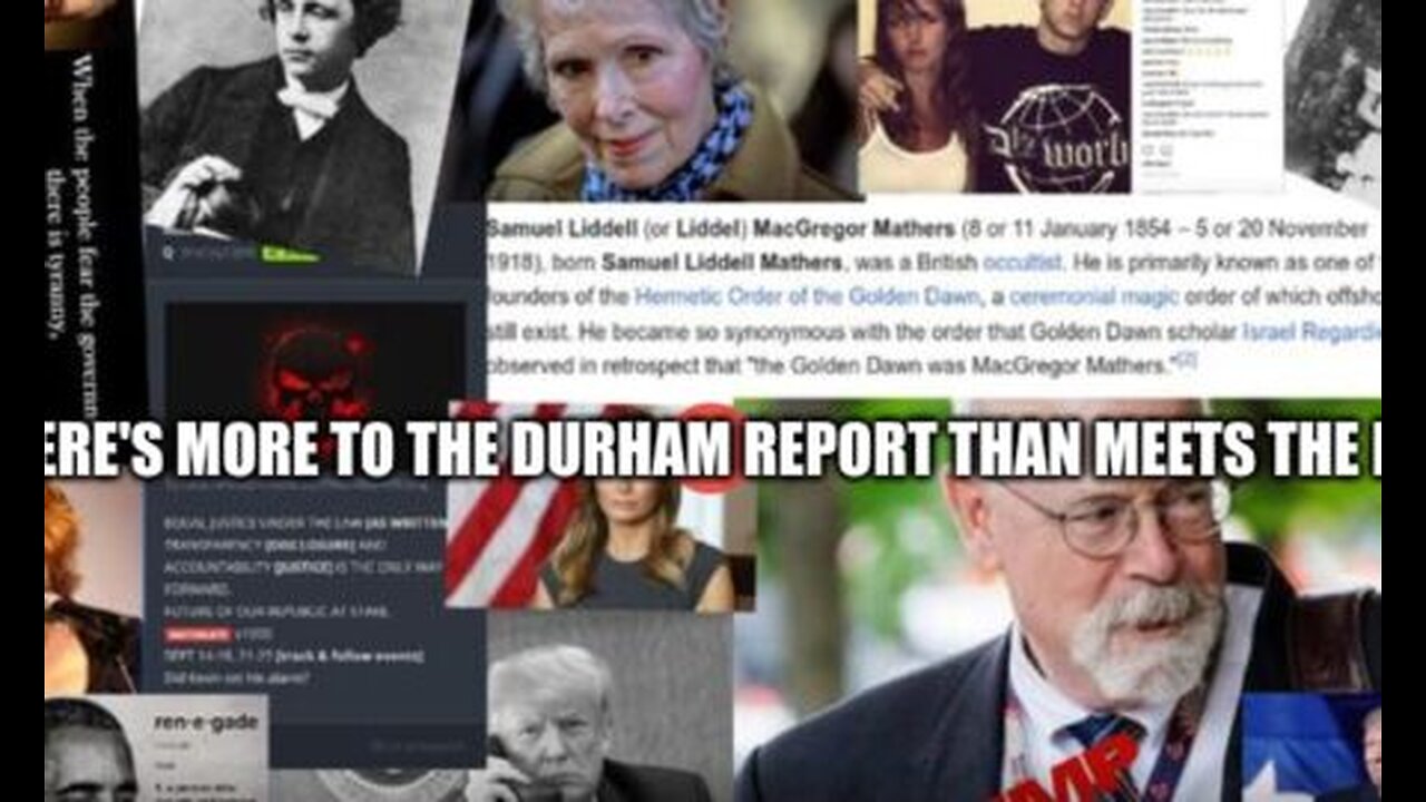 THERE IS MORE TO IT- Durham Report WHEN WORLDS COLLIDE Town Hall E Jean Carroll
