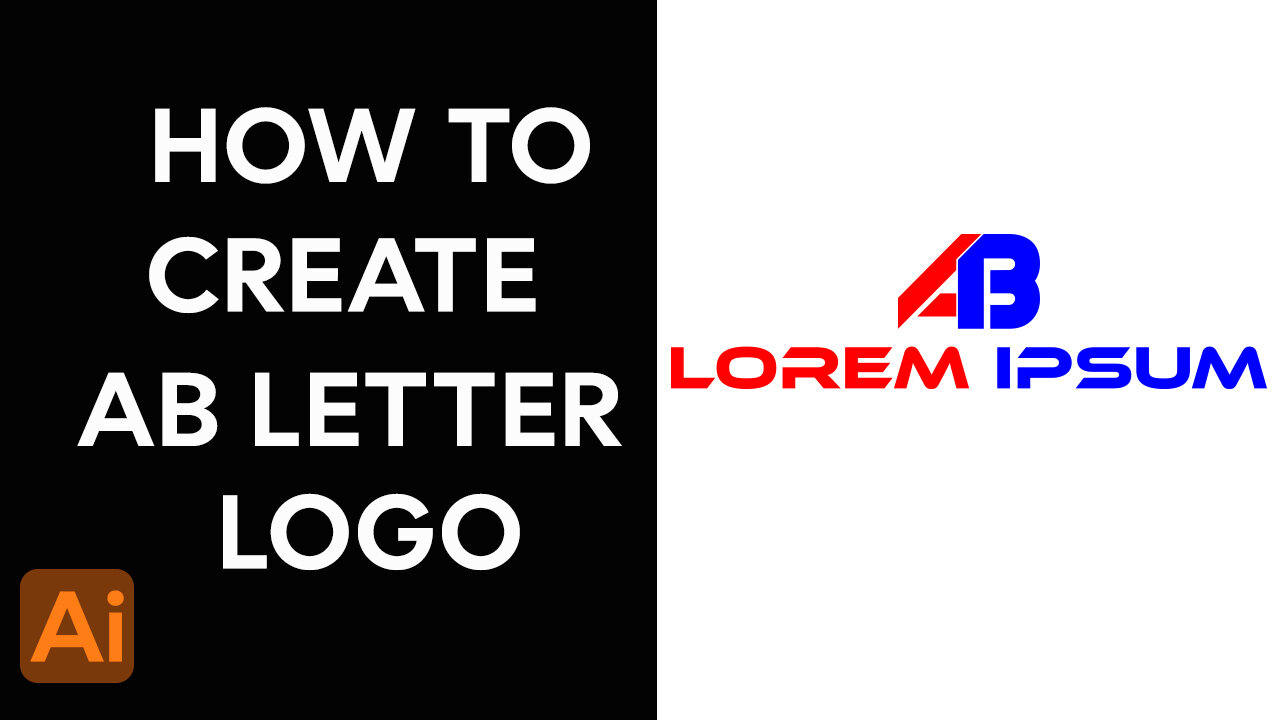 How To Create AB Letter Logo in Adobe Illustrator