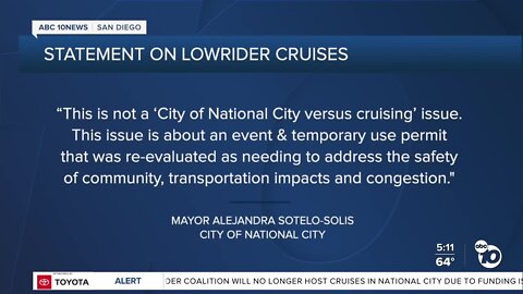 Organizers cancel National City cruises