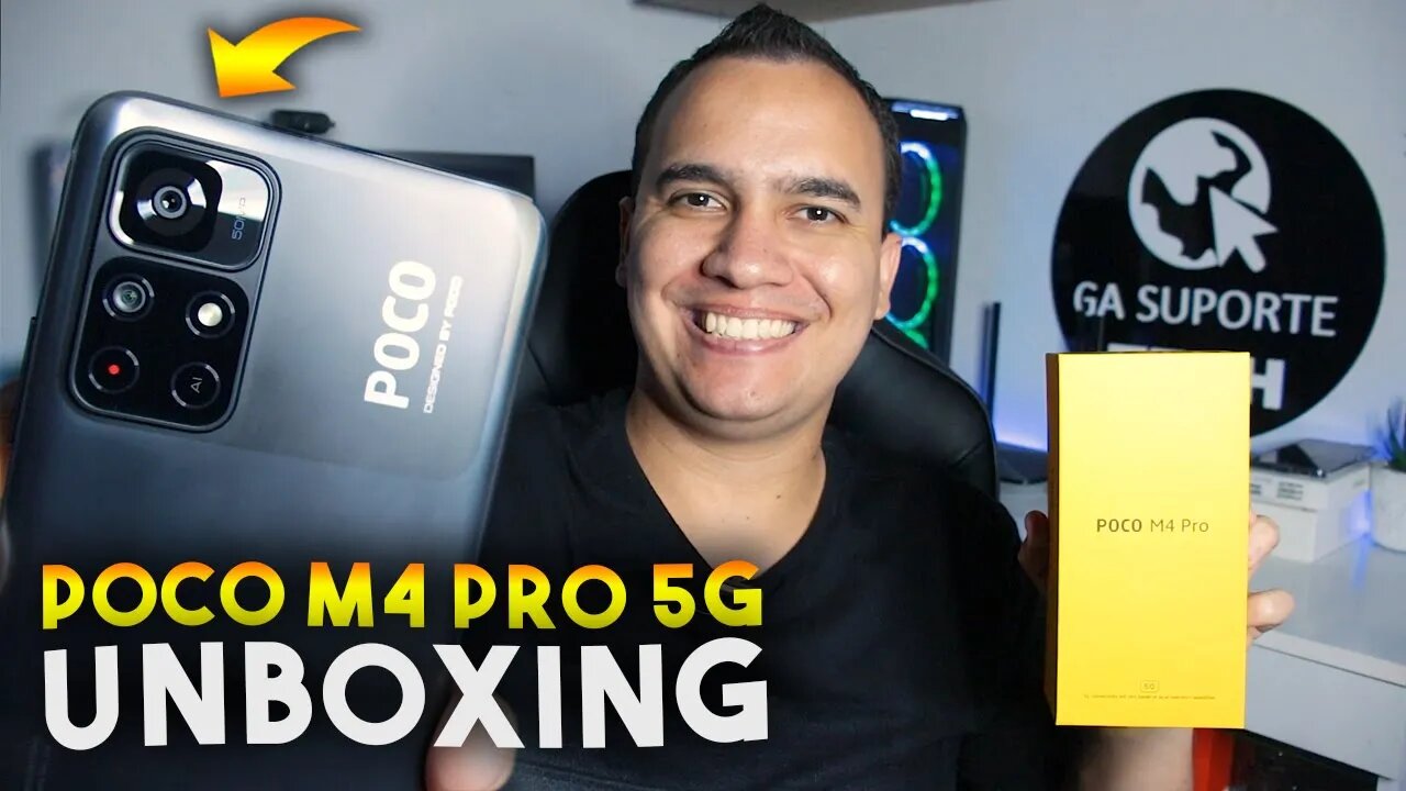 Poco M4 PRO 5G, BOM DESEMPENHO e TELA DE 90hz! Unboxing e Impressões