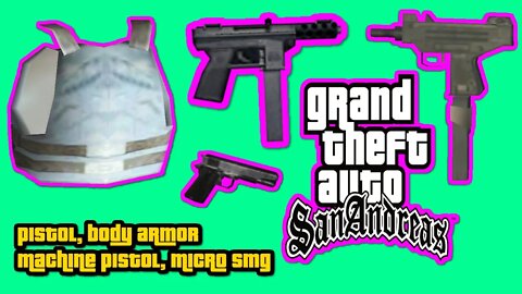 Grand Theft Auto: San Andreas - How to get Pistol, Micro SMG, Tec 9 and Armor At Beginning of Game