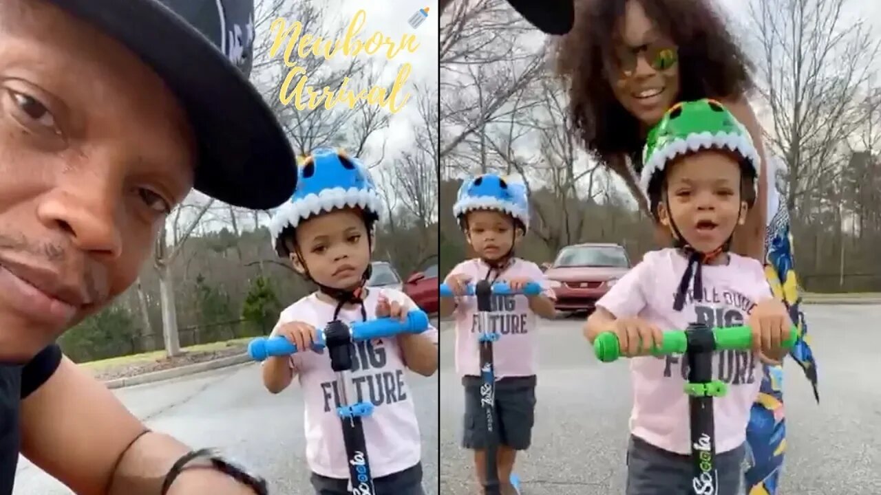 Ron & Shamari Devoe Take The Twins Out Scooter Riding! 👶🏽👶🏽