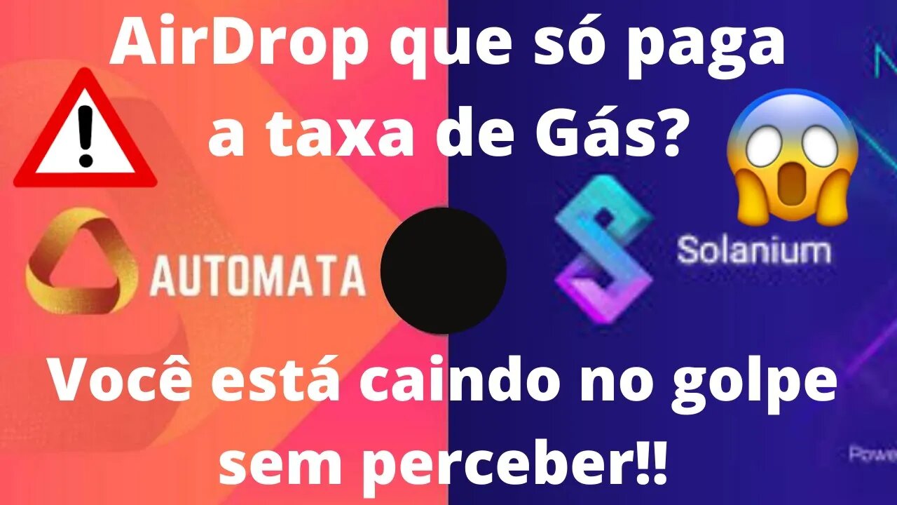 AirDrop ATA e SOLANIUM Você está caindo no golpe sem perceber!!!