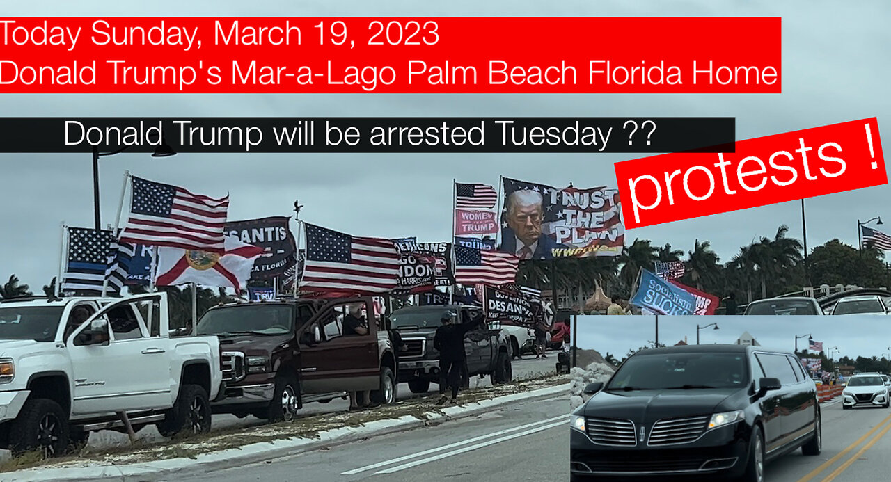 Donald Trump will be arrested Tuesday ? Today Sunday, March 19, 2023 Donald Trump's Mar-a-Lago Home