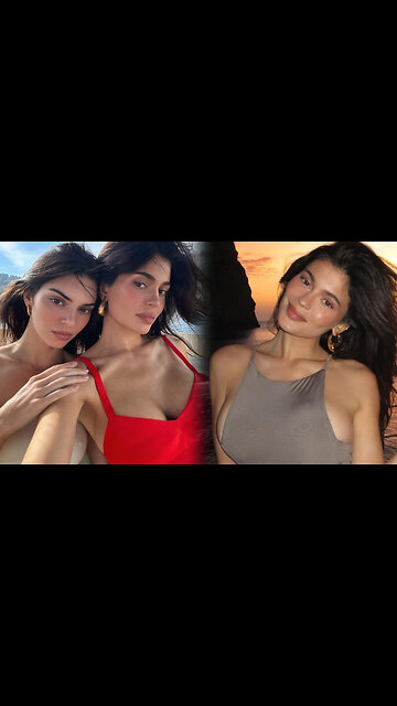 Kylie & Kendall Jenner having fun on vacation