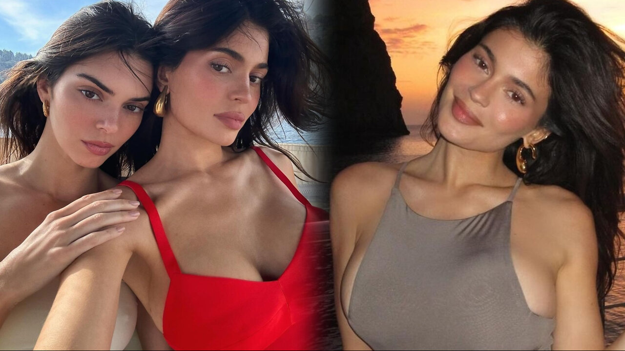 Kylie & Kendall Jenner having fun on vacation