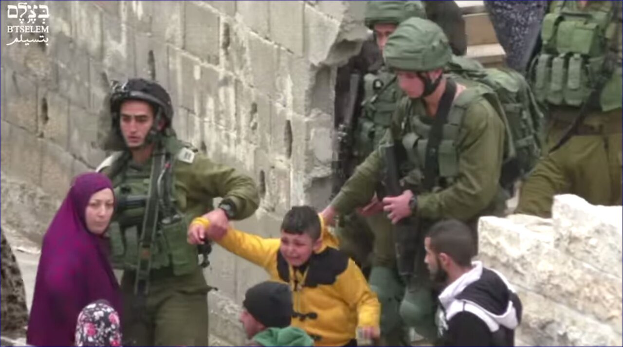 Israeli Soldiers drag out 8 yr. old Criminal in Hebron, (2017)