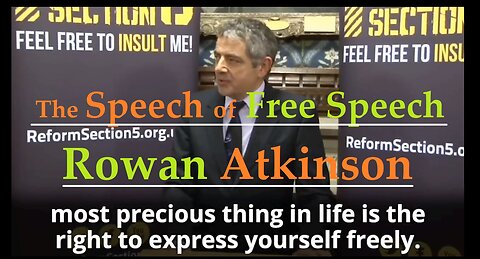 Rowan Atkitson | Speech of Free Speech