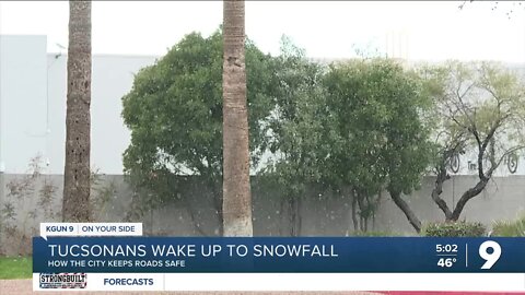 Tucsonans wake up to snowfall